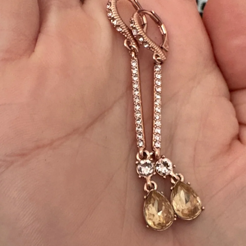 Givenchy Rose Gold Drop Earrings - Picture 4 of 6